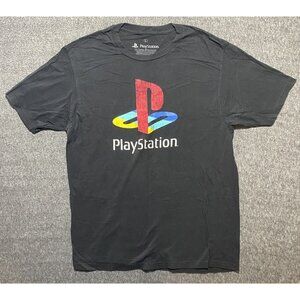 Authentic PlayStation Logo T-Shirt with Vintage Look Size L